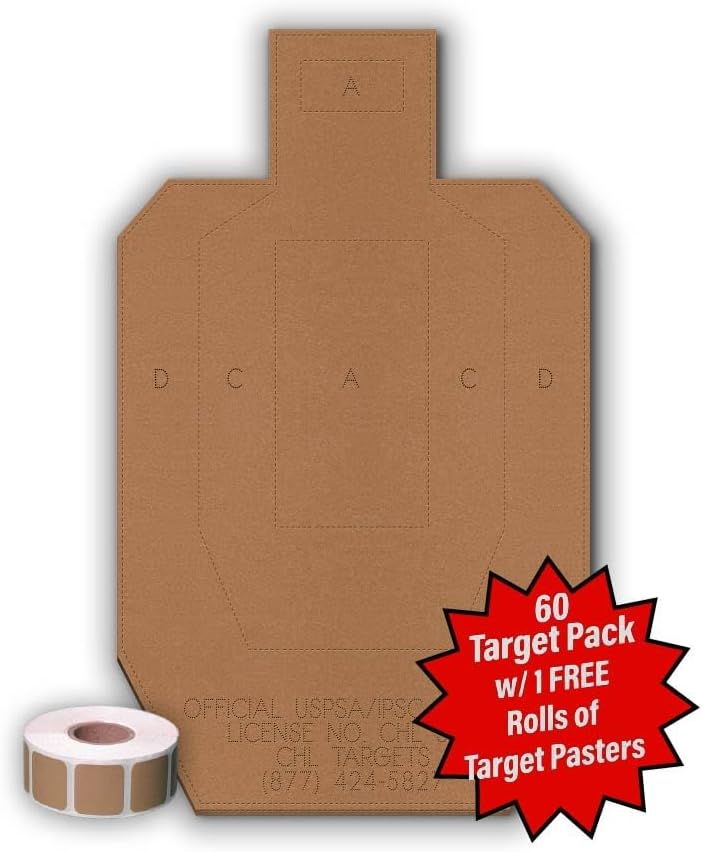 USPSA/IPSC Cardboard Shooting Targets - Competition Torso Silhouette | Made in USA