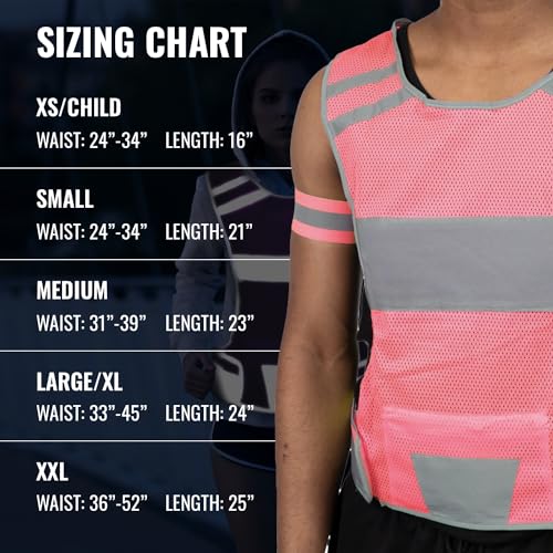 247 Viz Mesh Reflective Vest with Inside Pocket - High Visibility Reflective Running Gear Safety Vest Straps for Men, Women,Kids, for Night Running, Walking, & Cycling