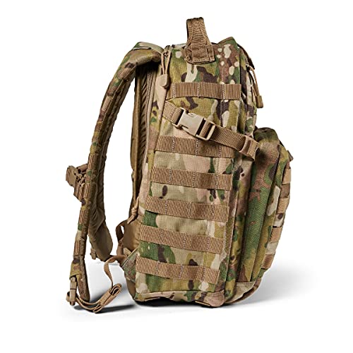 5.11 Tactical Backpack – Rush 12 2.0 – Military Molle Pack, CCW with Multiple Compartments, 24 Liter, Small, Style 56562, Multicam