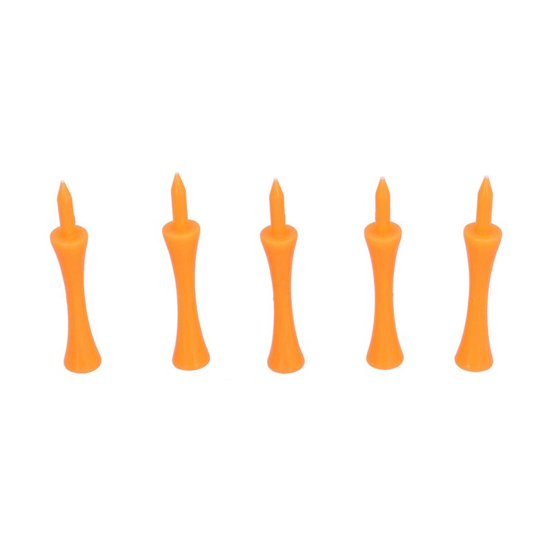 Headerbs 100Pcs 70mm Orange Plastic Tees Set Lightweight Small Portable Trapezoidal Tees for Outdoor Trianing