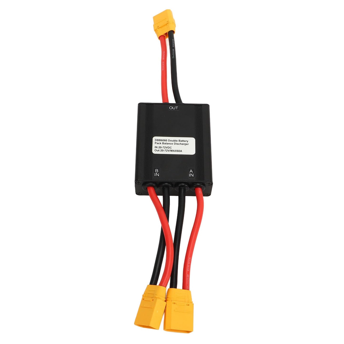 VGEBY Dual Battery Adapter, 60A High Current Capacity Electric Battery Interface, Electric Battery Interface, Discharge Balancer for Electric Tools, Drones, and Electronics