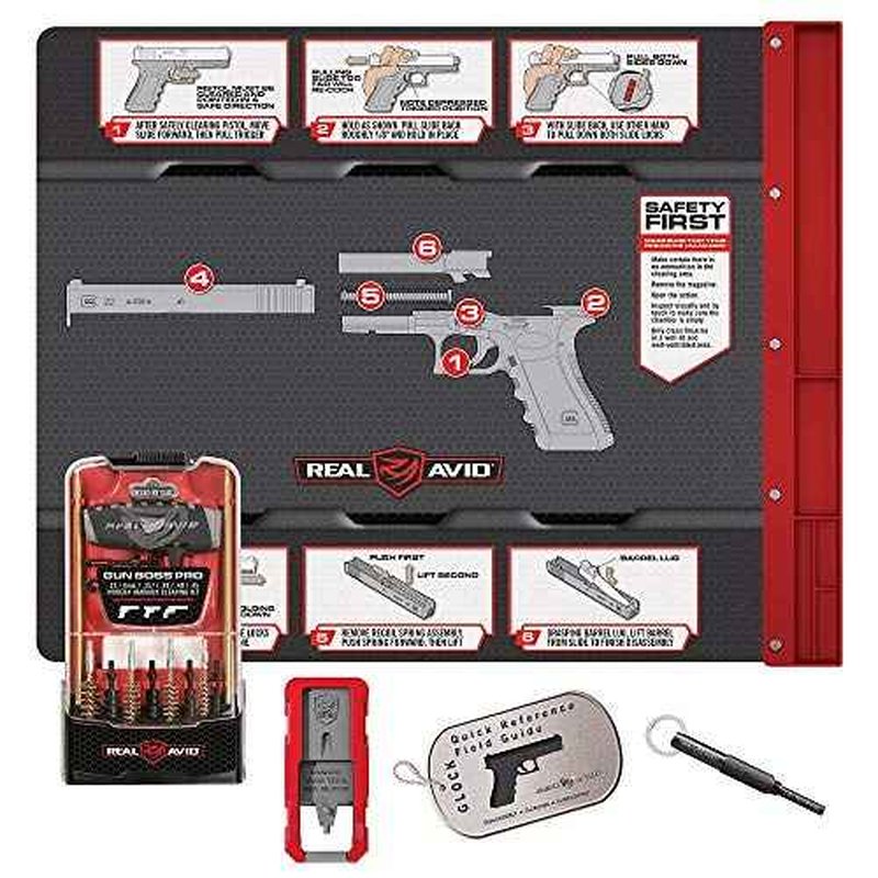 Real Avid Glock Accessories - Choose Between 2-in-1 Tool, 4-in-1 Tool or Pro Pack for Glock (Features Gun Mat, 2-in-1 Tool Cleaning Kit & Mag Tool)