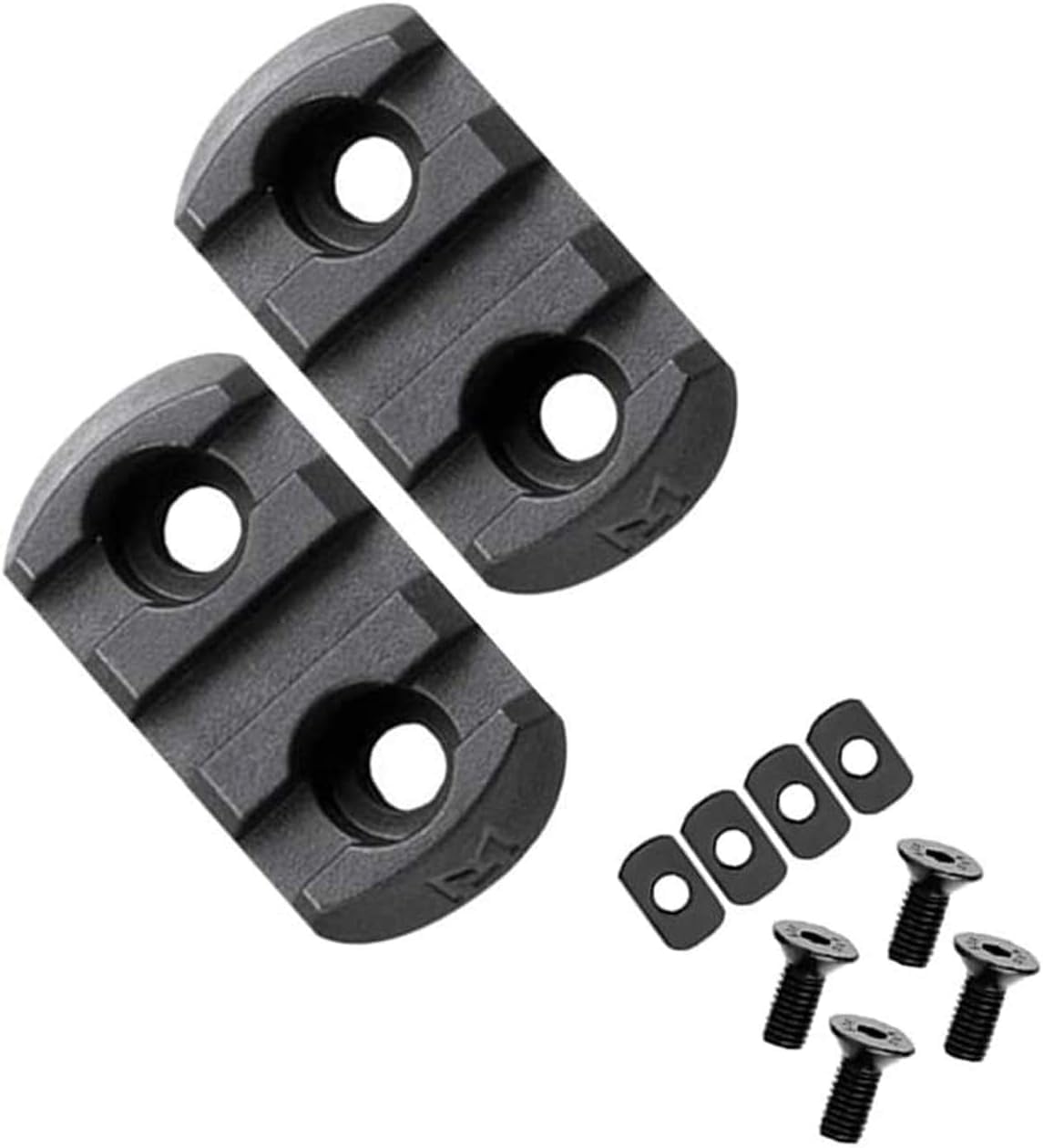 Gotical Multi Slots Mlok to Picatinny Rail Adapter 3 Slot Picatinny Rail Section Three Slots for MLok Handguard 2 Pieces (Pack of 2)