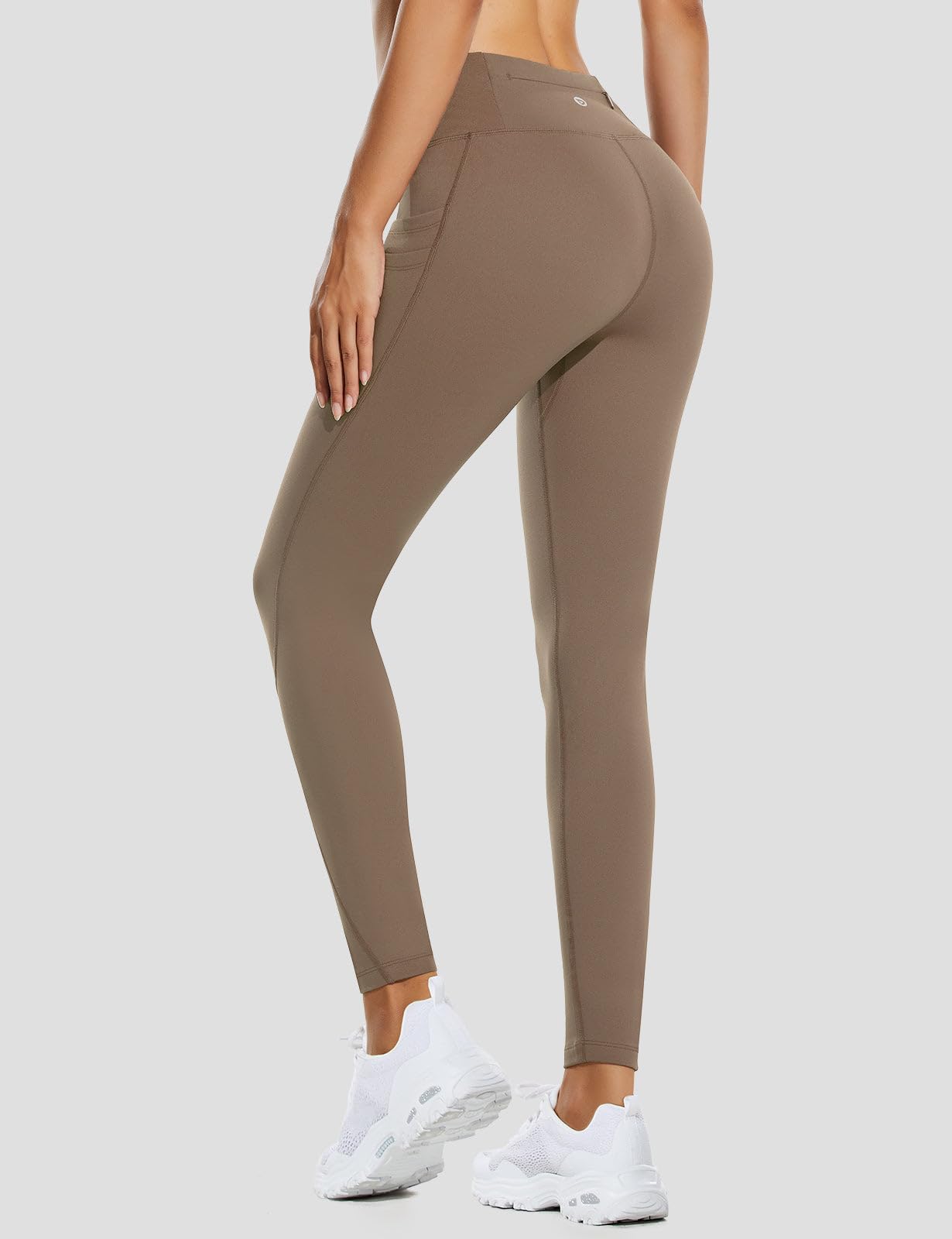 baleaf Thermal Leggings Women Fleece Lined Warm Winter 27" Brown XL