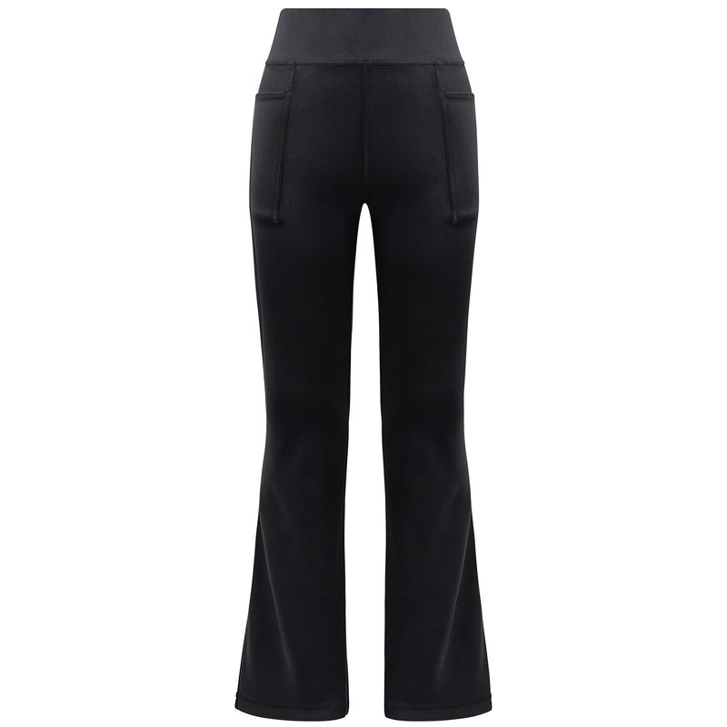DIPUG Girls Flare Leggings with Pockets High Waisted Bootcut Legging Yoga Dance Pants Black 10-12