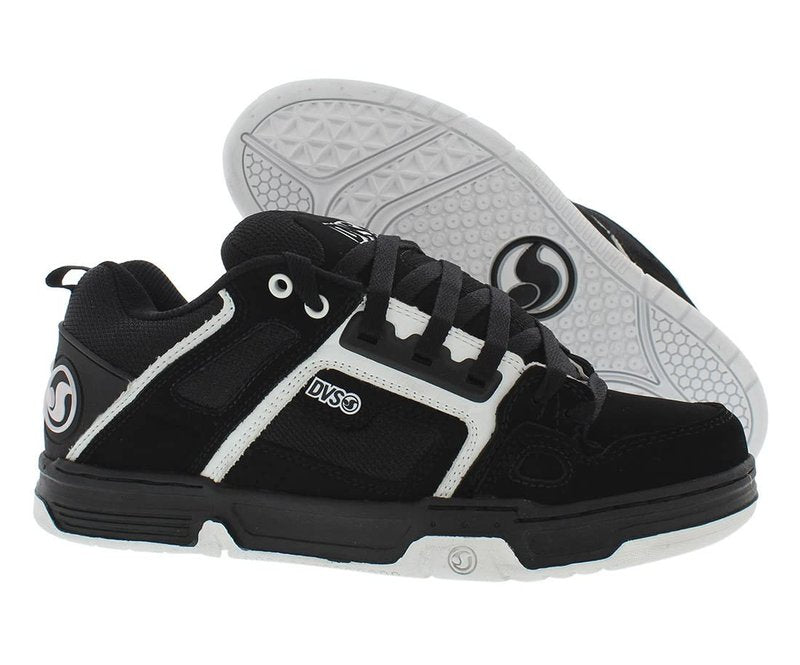DVS Men's Comanche Shoe, Black/White Nubuck, 10.5 Medium US