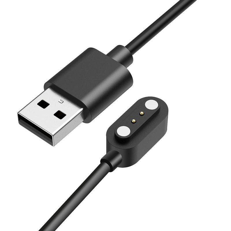 Lamshaw Compatible with Heijace Dog Bark Collar Charger, Magnetic USB Charging Cable Replacement Charger Cable Compatible with Heijace Dog Bark Collar (2 Pack-Black+White)