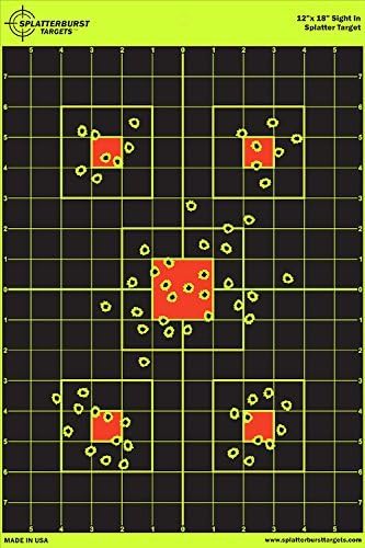 Splatterburst Target - 12"x18" Shooting Target with Bright Fluorescent Yellow Impact Visibility