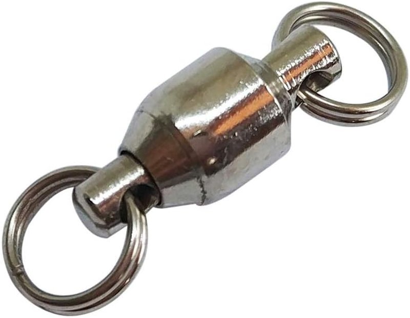 Ball Bearing Swivel Fishing Connectors - Stainless Steel Split Rings | 25/50pcs, 7LB-132LB Capacity