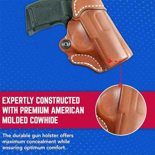 DeSantis Criss-Cross OWB Holster - Holster OWB, Leather Pistol Holster, Open Carry Holster for Men & Women, Quick Draw, Adjustable