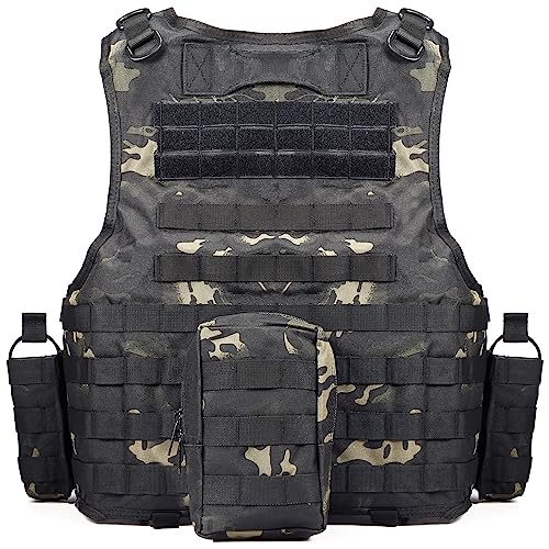 vAv YAKEDA Tactical Vest Airsoft Swat Vest for Men (Black CP)