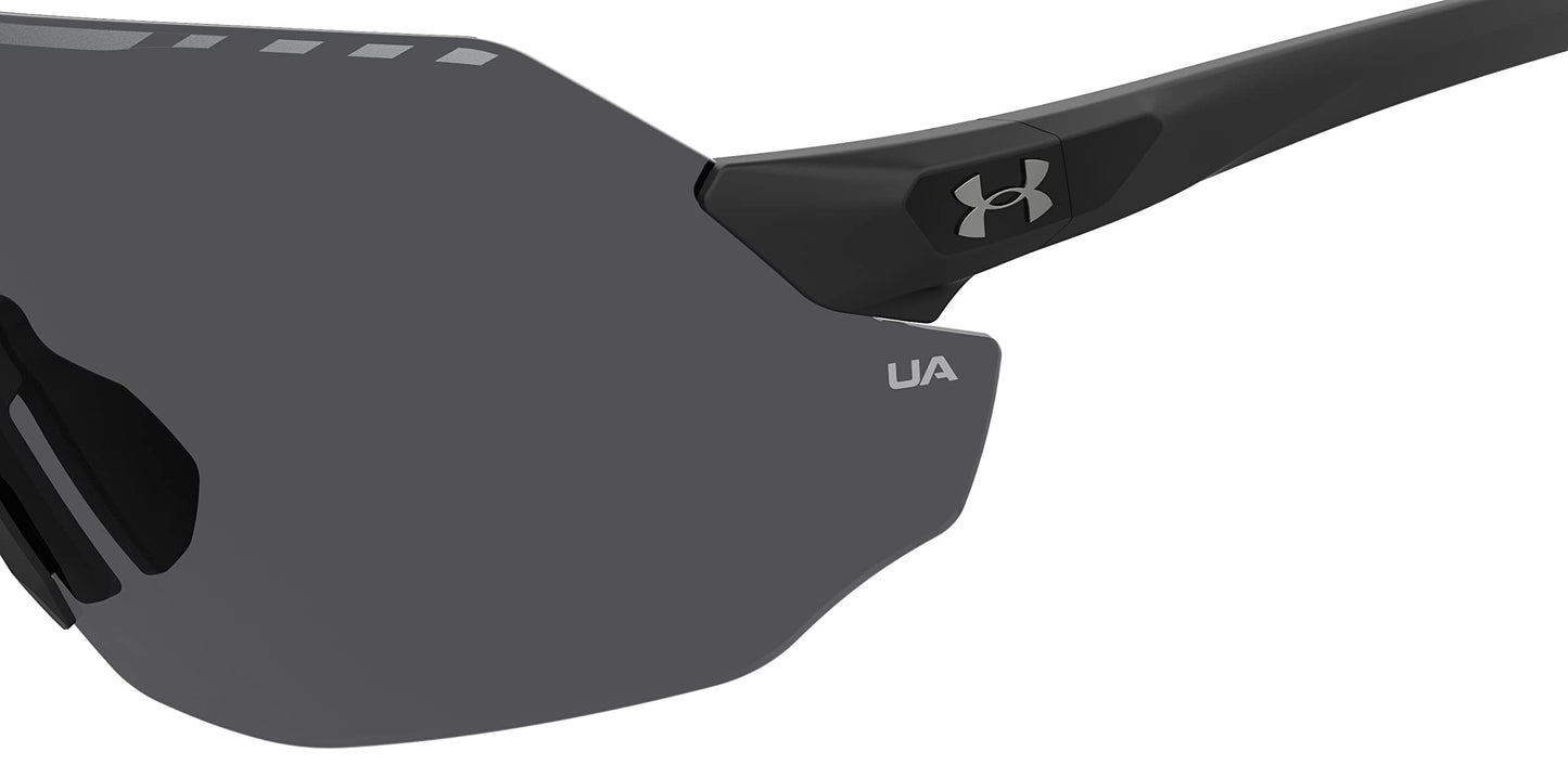 Under Armour UA Halftime Shield Sunglasses, Matte Black Frame w/ Gray Lenses