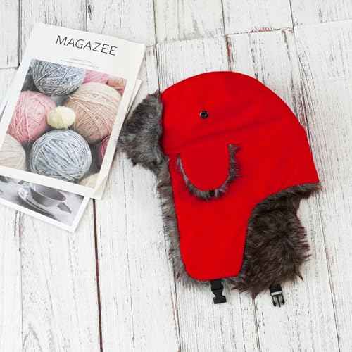 ONWAY Trapper Hat Winter Hats for Women Men with Faux Fur Ear Flaps
