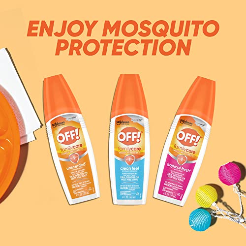 OFF! FamilyCare Insect & Mosquito Repellent Spritz, Unscented Bug spray with Aloe-Vera, 7% Deet, 6 oz (Pack of 2)