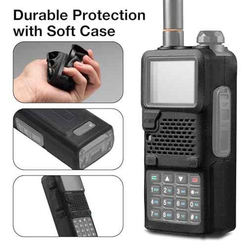 BAOFENG UV-5RM Plus 10W Ham Radio Handheld, Dual Band Two Way Radio Long Range, NOAA FM Airband Receiver, with Soft Case, Programming Cable, 2500mAh Battery USB-C Port, Chirp Compatible (2 Packs)