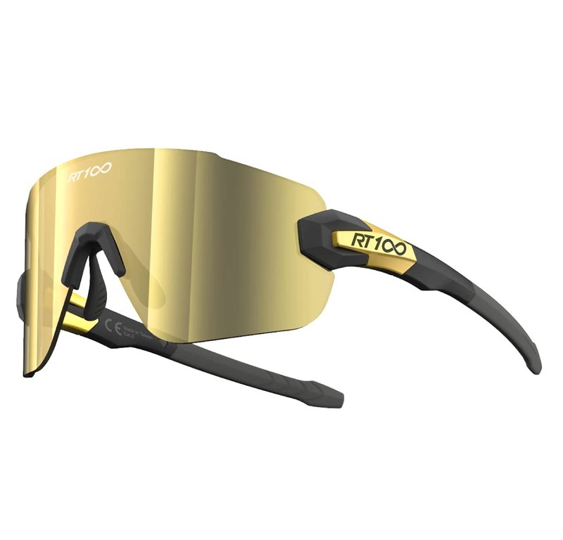 RT100 Frameless wrap around small to medium gold Cycling Sunglasses for Women Men Road biking Triathlon sunglasses Volleyball Running junior Baseball