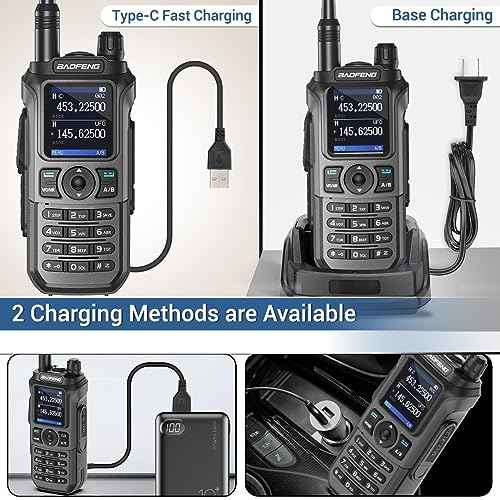 Ham Radio Baofeng Radio UV-21R Ham Radio Handheld Long Range Two Way Radio for Adults 5RM Rechargeable Walkie Talkies K5Plus with NOAA Weather Receive VOX 999 Channels 771 High Gain Antenna
