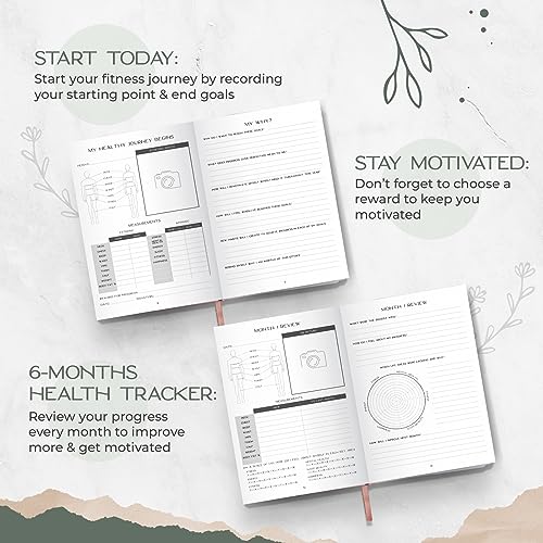 Graceful by Design Meal Planner and Fitness Tracker - Plan Workouts in our Fitness Journal for Women - Track Macros in our Food Journal for Women Weight Loss - Tear and Track with Perforated Pages