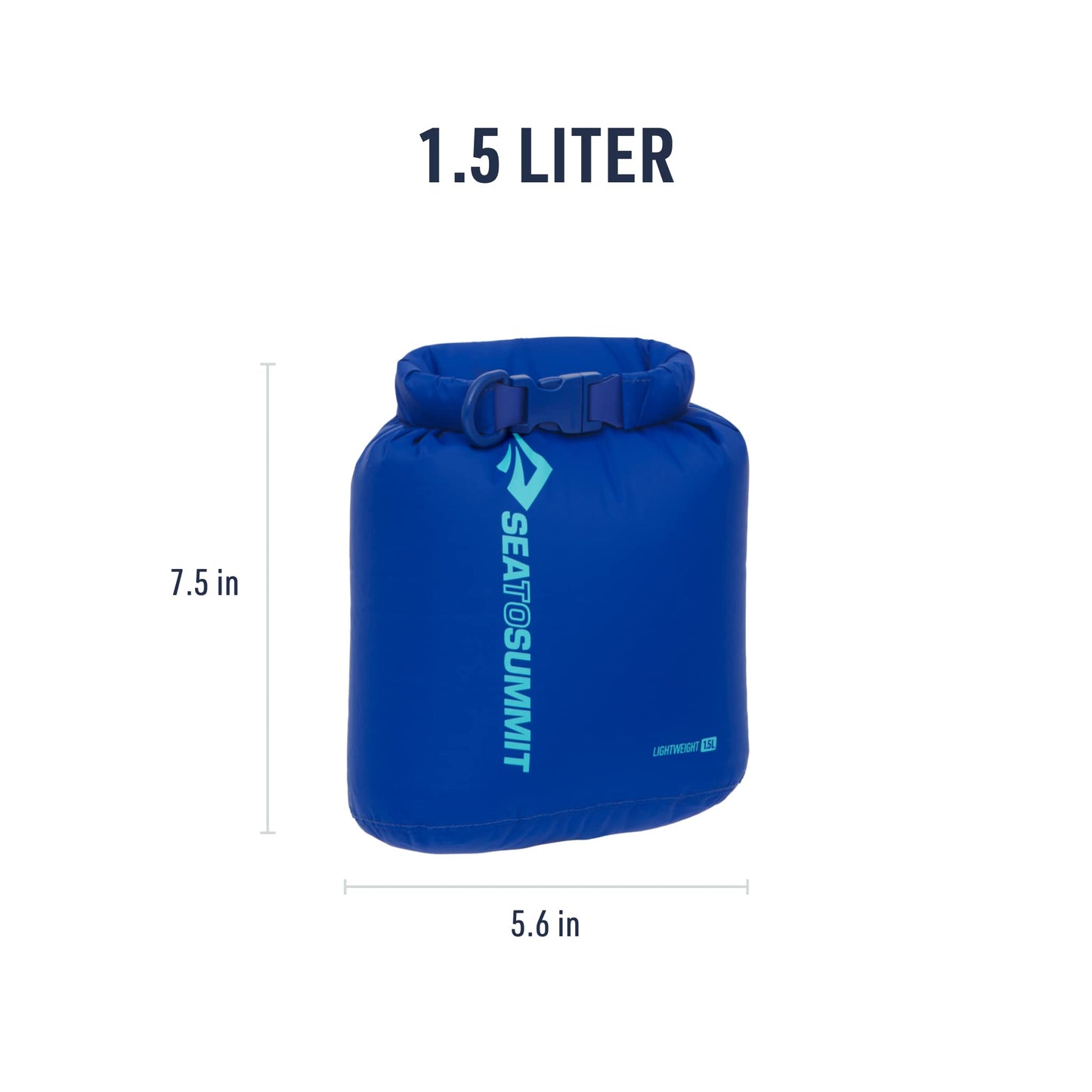 Sea to Summit Lightweight Dry Bag, Multi-Purpose Dry Storage, 1.5 Liter, Surf Blue