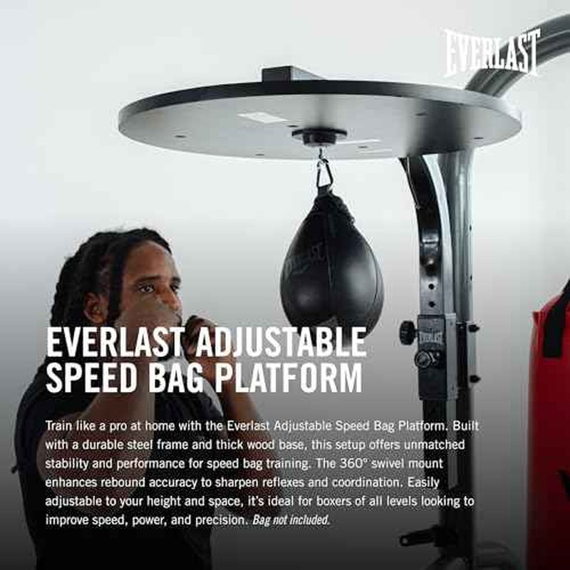 Everlast Adjustable Speed Bag Platform ? Heavy-Duty Speed Bag Mount for Boxing, Training & Cardio ? Bag Not Included