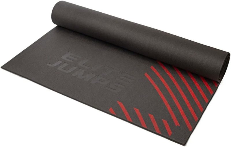 Elite Jumps 6mm PVC Jump Rope - Adjustable Fitness Rope with Unbreakable Handles | Large Non-Slip Workout Mat
