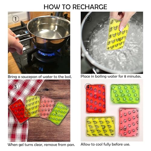 Reusable Hand Warmers - Instant Heat Packs, 4¡± Fruit Pattern Self Heating Hand Warmers, Reusable Click Instant Heat Packs, Sodium Acetate Hand Warmer, Outdoor Sports Skiing for Warmth