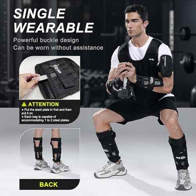 Ankle Wrist Weights 4lb/10lb/15lb/20lb/25lb/30lb BeatBoost Adjustable Leg Arm Weights for Men Walking Pilates Exercise Workout Gym Aerobics
