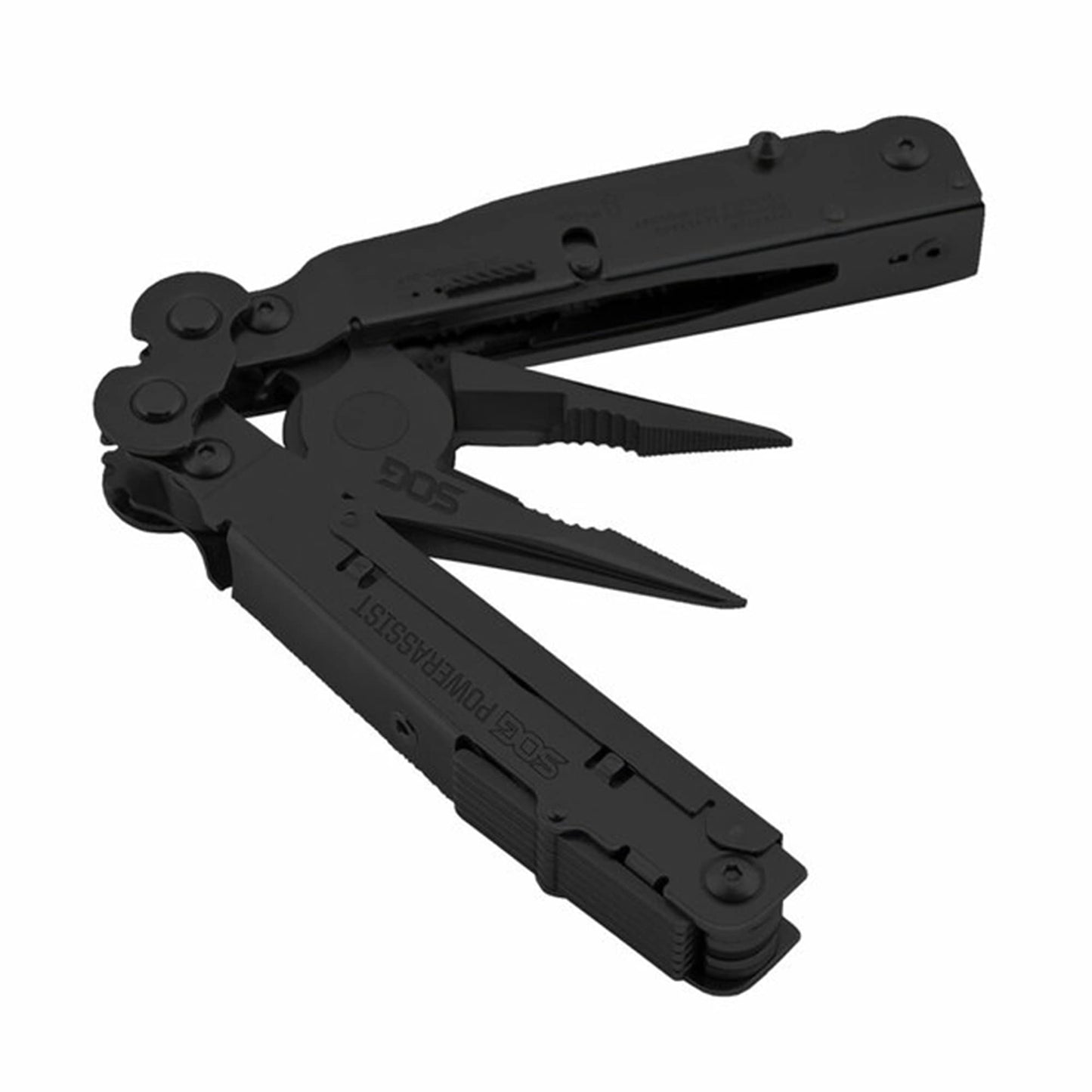 SOG Multi-Tool Pliers- PowerAssist Multi-Tool Pocket Knife and Utility Tool Set with 16 Lightweight Specialty Tools and EDC Sheath (B66N-CP) , Black