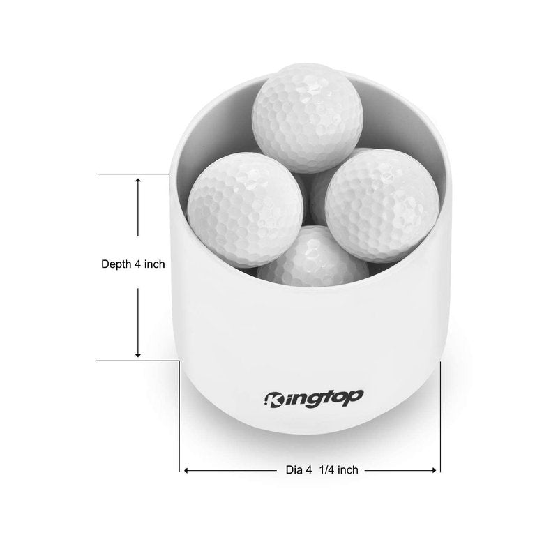 KINGTOP Golf Hole Cup Flagpole Set for Practice Putting Green, 4” Putting Cup Fit PGA | LPGA | USGA Regulations, 2-Section Flag Stick Design, 3 Feet, 2-Pack