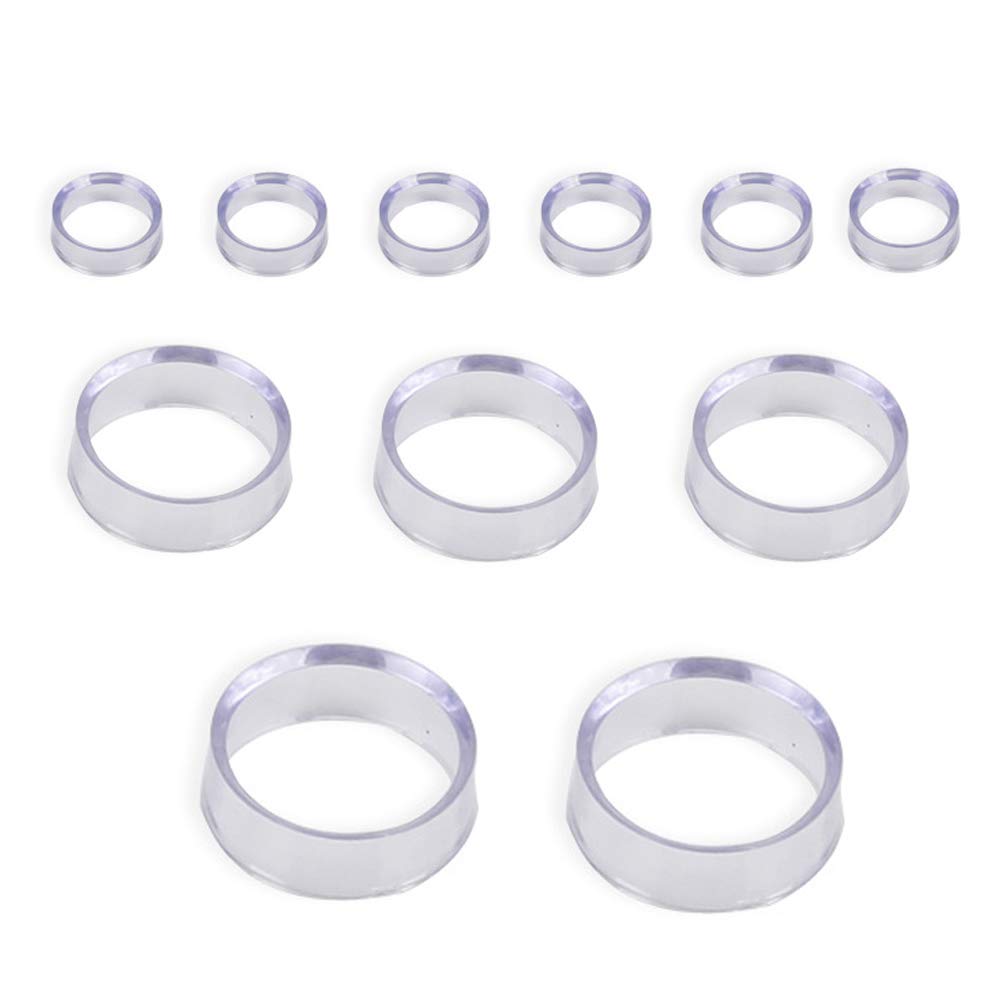Teensery 18 Pcs Acrylic Ring Display Stand Spheres Holder for Golf Ball Tennis Ball Baseball Eggs Crystal Ball(Small, Medium, Large)