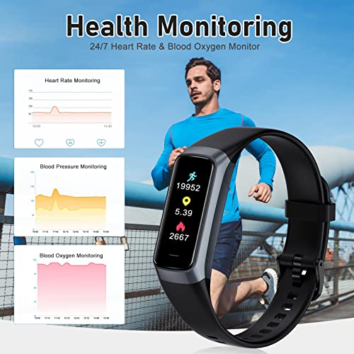 Zeacool Fitness Tracker with 24/7 Heart Rate, Blood Oxygen Blood Pressure Sleep Monitor, Activity Trackers 5 ATM Waterproof,Step Calorie Counter Pedometer Health Smart Watch for Women Men(Beige)