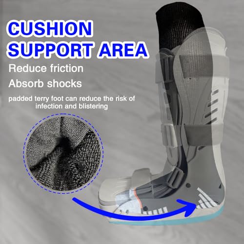 Walking Boot Socks air Cam Walker Cast Socks 2 Pairs Fracture Boot Brace Sock Surgical Orthopedics Sock for Men Women