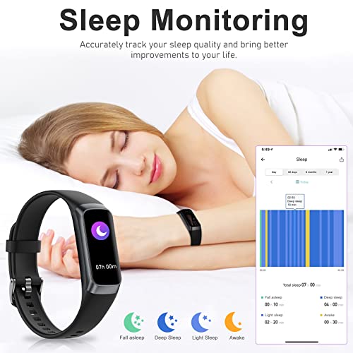 Zeacool Fitness Tracker with 24/7 Heart Rate, Blood Oxygen Blood Pressure Sleep Monitor, Activity Trackers 5 ATM Waterproof,Step Calorie Counter Pedometer Health Smart Watch for Women Men(Beige)