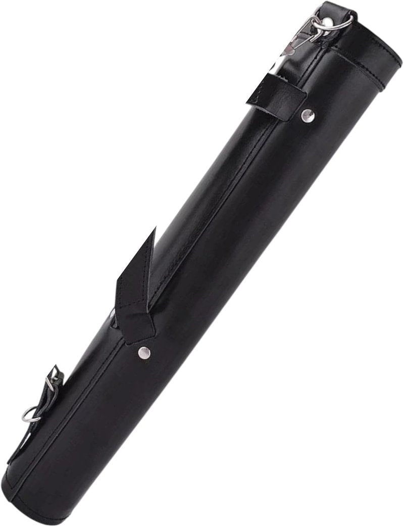 Genuine Cowhide Leather Archery Arrow Quiver - Adjustable Strap for Hunting & Target Practice