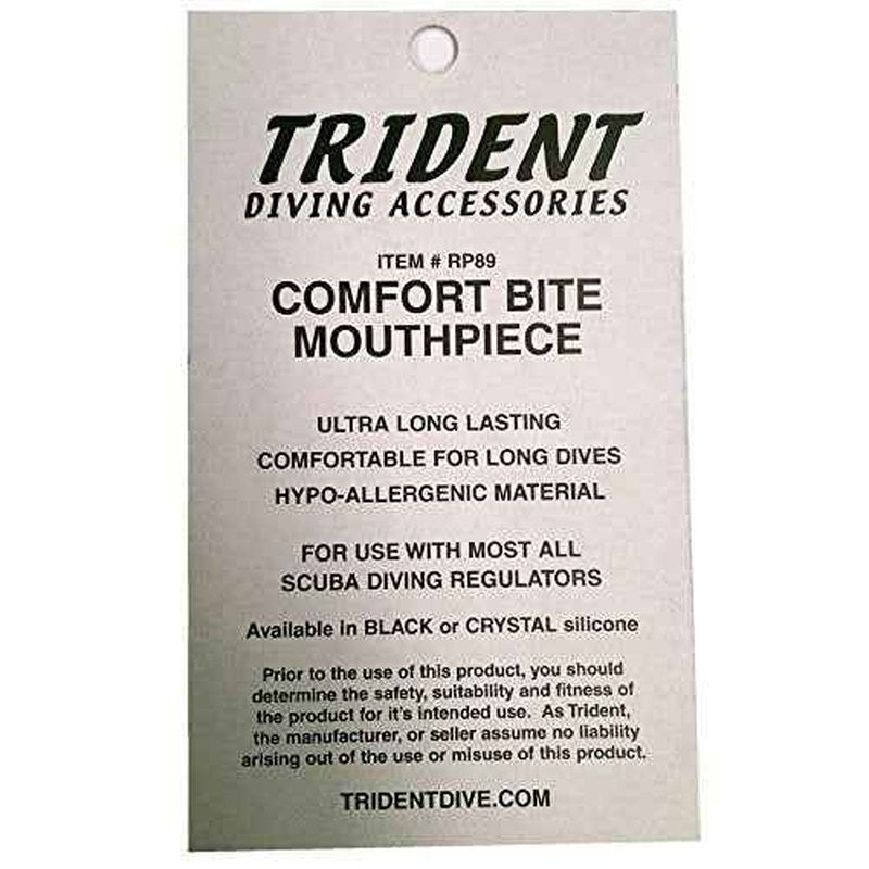 Trident Comfort Bite Mouth Piece with Roof of Mouth Bridge and Rolled Edges (Black)