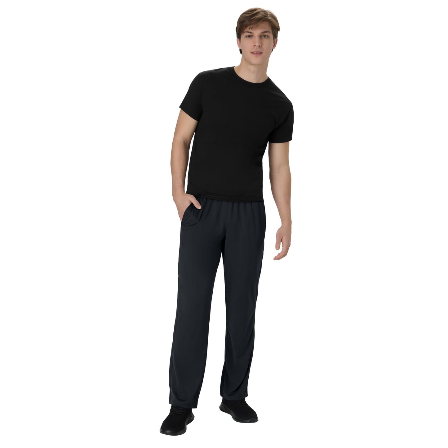 Hanes mens Sport X-temp Performance Training With Pockets Pants, Black, X-Large US