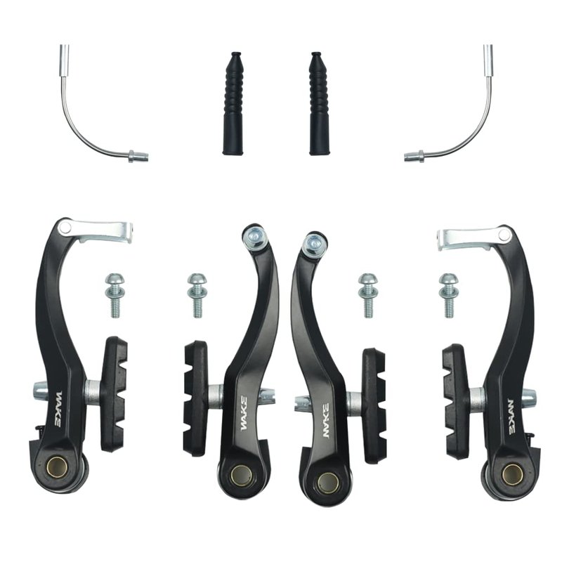 CYSKY Complete Universal Bike Brakes Set, Front and Rear MTB Brake, Inner and Outer Brake Cables and Brake Lever Kit for Mountain Bikes Road Bikes (Black)