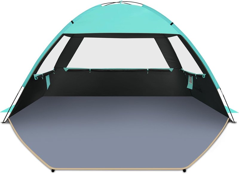 Beach Tent Sun Shelter - UPF 50+ UV Protection | Lightweight & Easy Setup for 3-10 People
