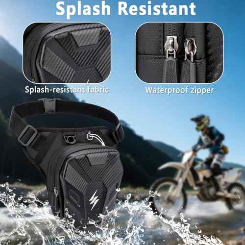 GXCROR Motorcycle Leg Bag,Thigh Bag,Thigh Fanny Pack,Drop Leg Bag Women Men for Racing Bike Cycling Horse Riding Hiking Camping Fishing Travel Outdoor