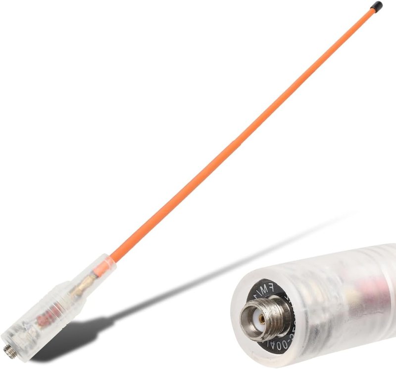 Dual Band VHF/UHF Ham Radio Antenna - High Gain SMA-Female Soft Whip for Baofeng UV-5R | 144/430MHz