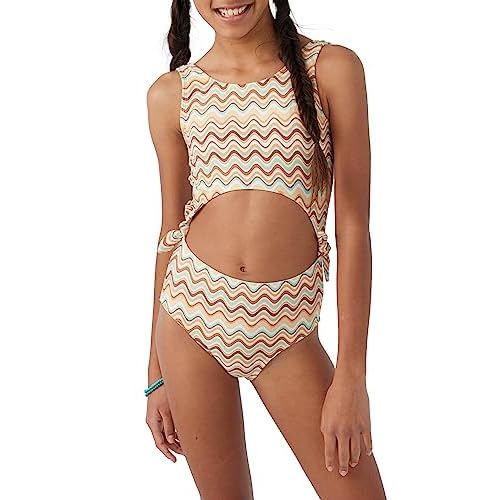 O'NEILL Girl's One Piece Bathing Suit - Medium to Full Coverage One Piece Swimsuits for Girls