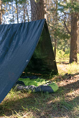 Stansport Medium-Duty Rip-Stop Tarp 6' x 8' - Dark Green (T-68)