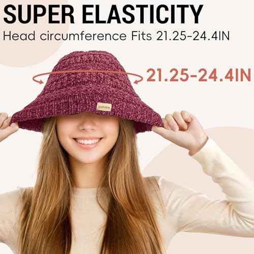 Sukeen Knit Beanie Hat for Women Thick Fleece Lined Winter Hat Warm Skull Cap Fashionable Knit Cap for Outdoor