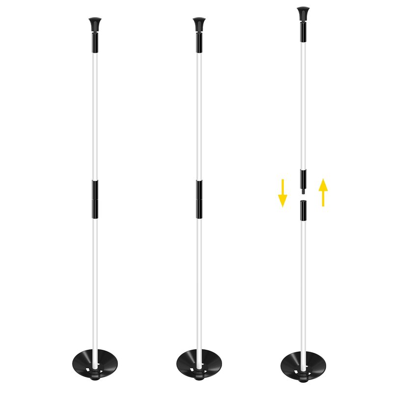 COGOLFING 3ft Golf Flagstick - Portable Two-Section Design - Ball Retrieval Base - Perfect for Home Practice Putting Green - Fits 8x6 inch Flags, 3-Pack