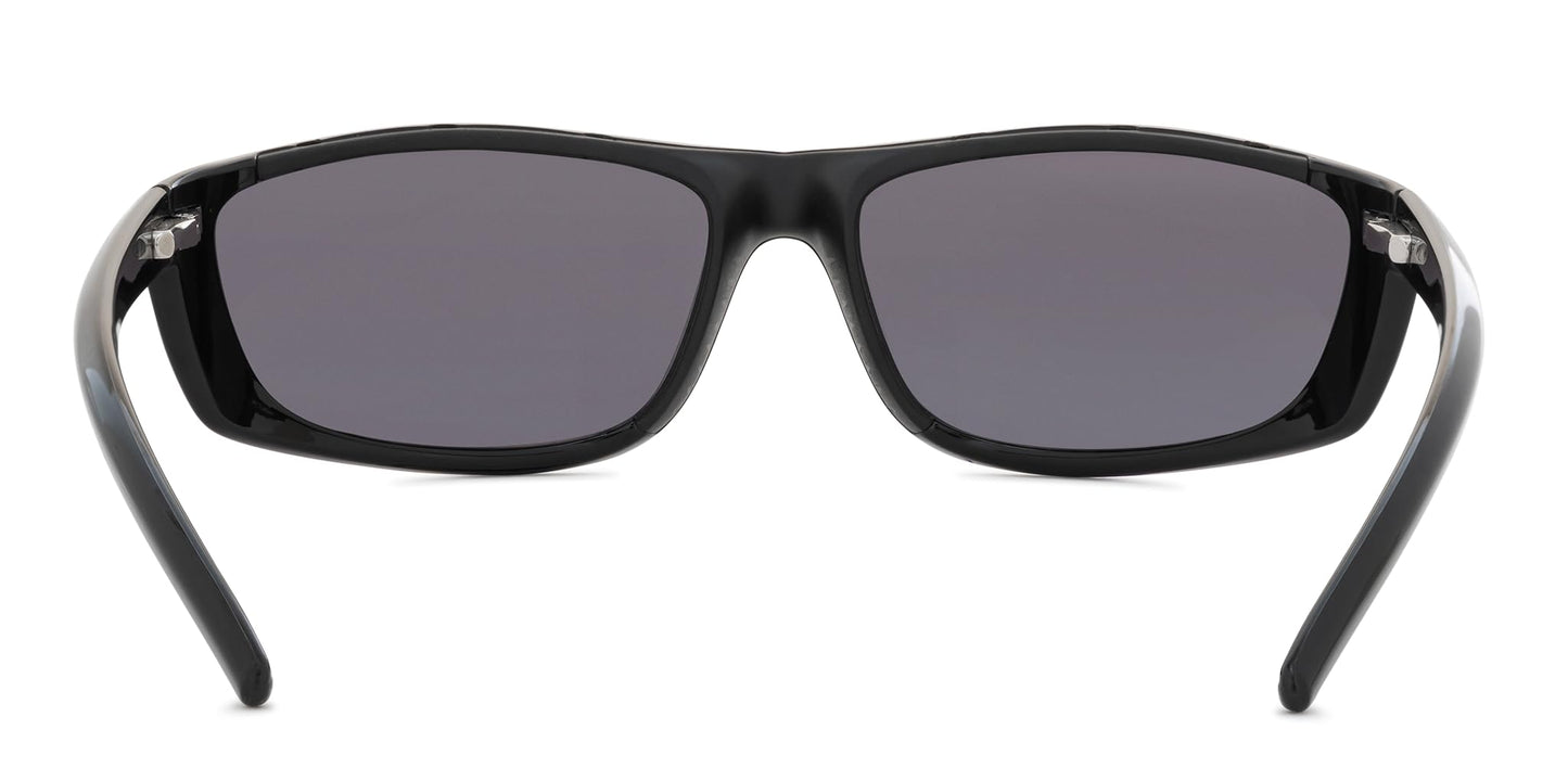 Hobie - Cabo Sport Polarized Sunglasses - Outdoor Sunglasses with HydroClean Lenses for Men and Women - Grey Lenses/Shiny Black Frame