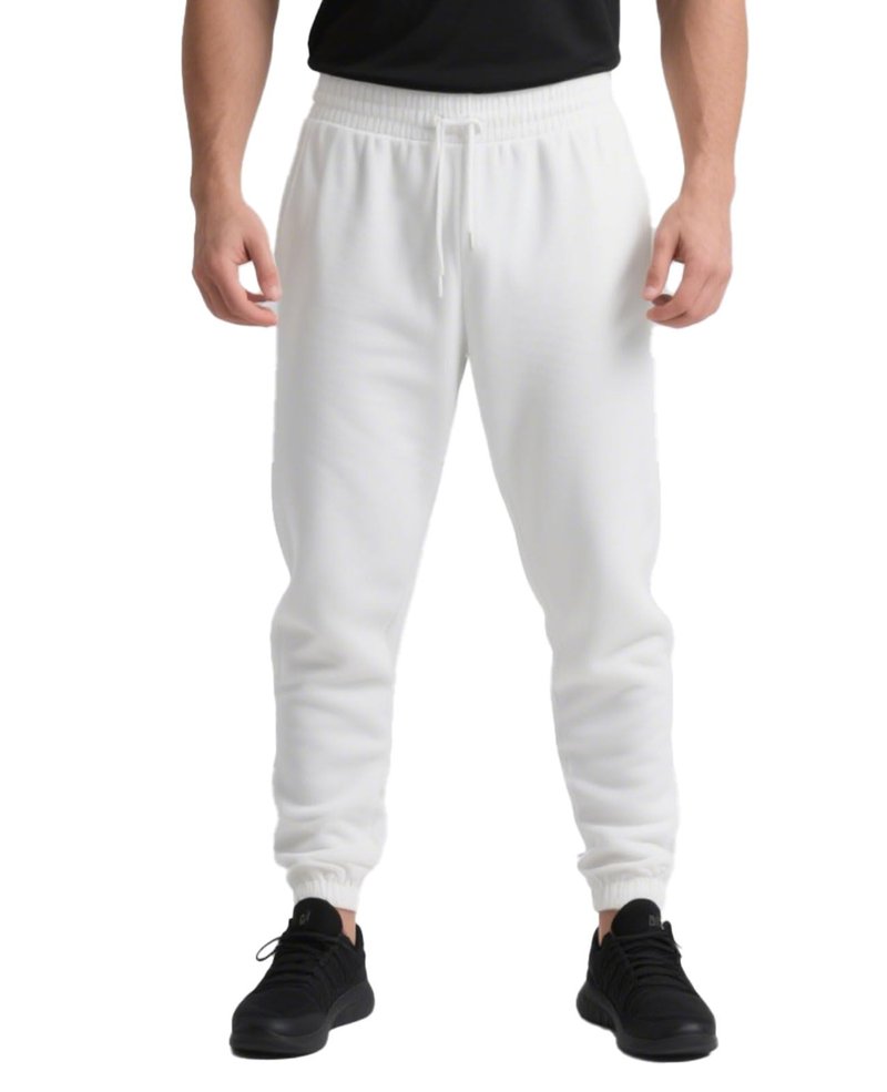 Mlgaril Men's Sweatpants Workout Joggers Gym Pants for Men Casual Lounge Track Pants with Pockets, White L