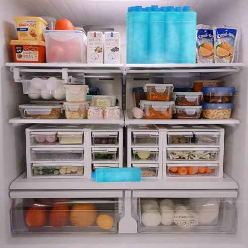 Ice Packs Ice Crystal Boxes for Coolers, Reusable Long Lasting&Fast Freeze, Set of 12 in 1 Freezer Packs for Lunch Bags Cooler Backpack, Camping, Picnics, Beach, Fishing and More