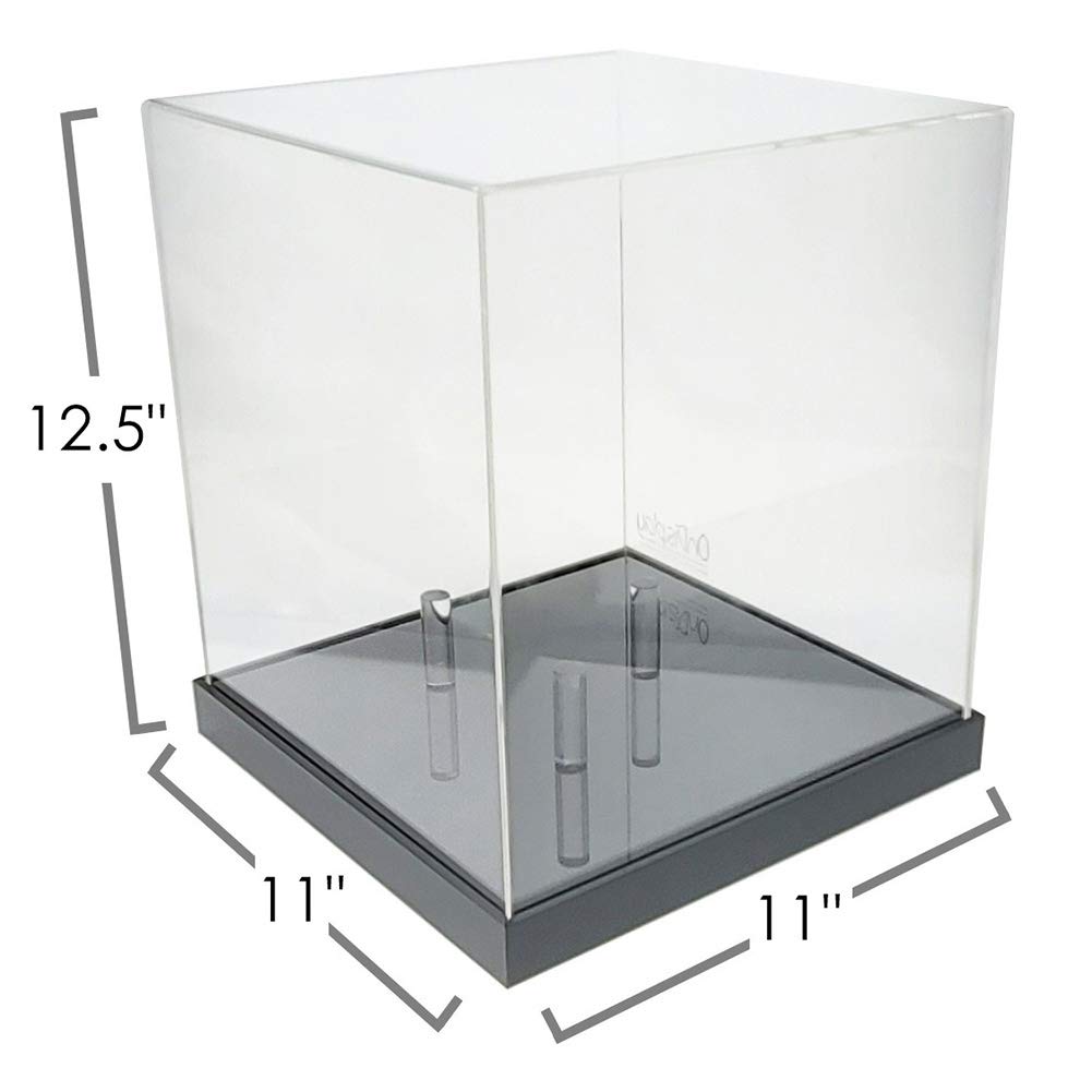 OnDisplay Deluxe UV-Protected Soccer Ball/Volleyball Display Case - Black Base - Luxe Handmade Acrylic Design