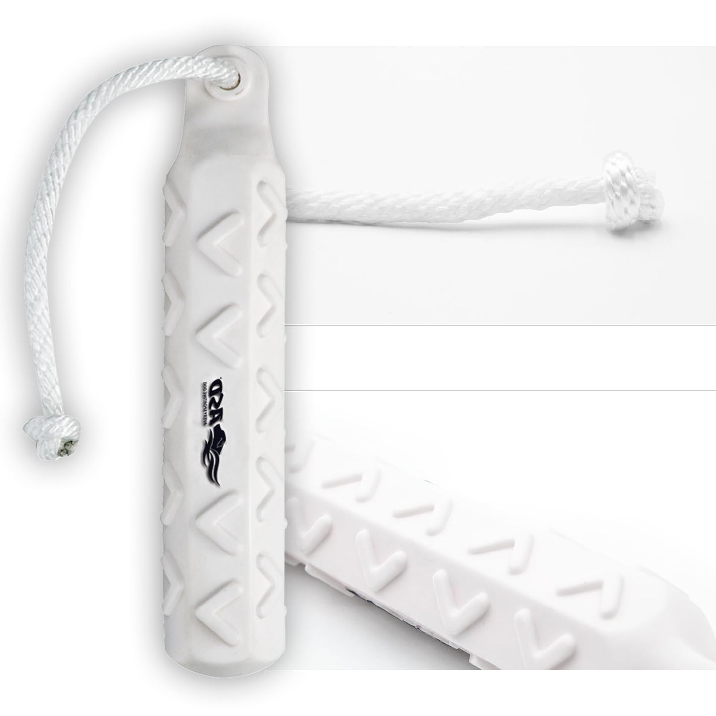 Avery ASD 2" HexaBumper Hunting Sporting Gun Dog Game Retriever Dummy | Water & Upland Mark Training Retrieval Tool | Hexagonal, Floating Design, Easy-Grip Texture, Throw Rope, 6 Pack, White (02711)