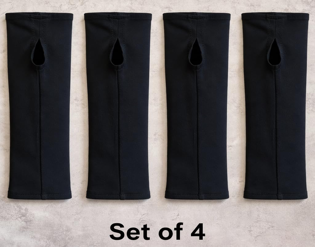 valueify 4-Pack Hand Therapy Liner, Wrist & Forearm Support Under Splints, Braces and Compression Gloves. (Long Large)